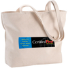 Recycled Bag Canvas Tote Bag Travel Zip Pocket 100% Cotton Bags
