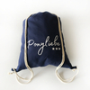 Promotional cotton canvas drawstring cinch bag backpack bag(TP-DB320)