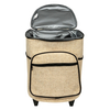 High Quality Large Capacity Canvas Lunch Cooler Trolley Bag with Wheels for Picnic