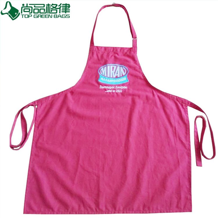 High Quality Red cooking apron with Adjustable Button (TP-0B023)