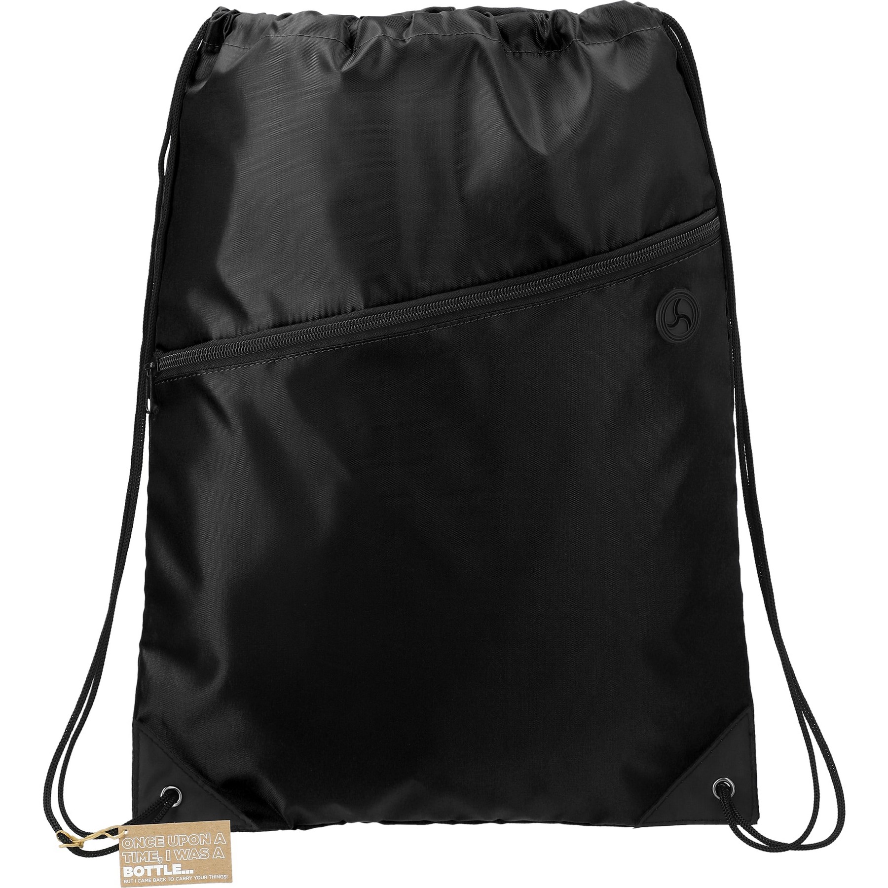Drawstring Backpack Bag with Front Zipper Pocket (TP-dB046)