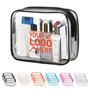 Hot Sale Plastic Makeup Bag Bath Zipper Waterproof Clear Toiletry Bag Travel PVC Cosmetic Pouch