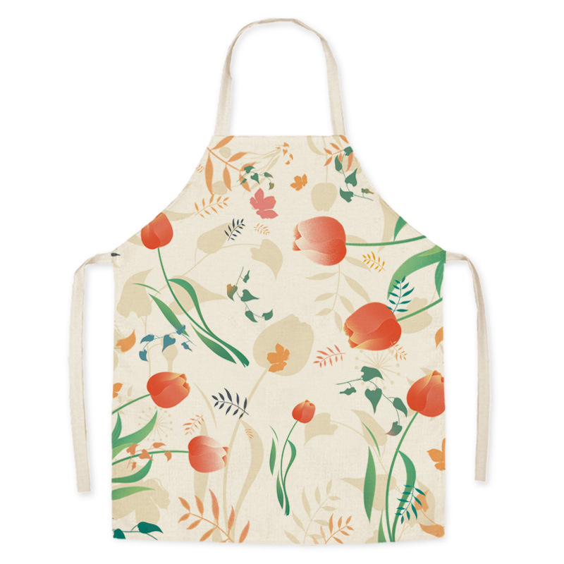 Printed-Sleeveless-Cotton-Linen-Aprons-Big-Pocket-Kitchen-Aprons-Baking-Cooking-Aprons