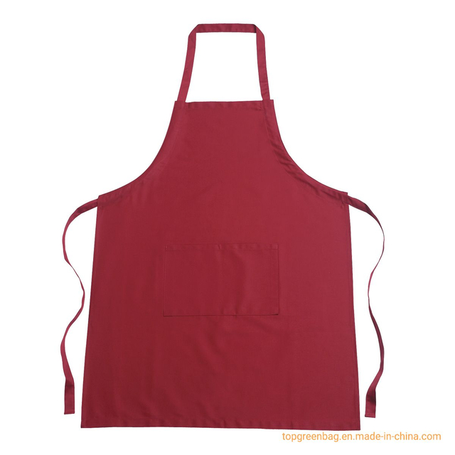Custom Promotion Printed Restaurant Nonwoven Polyester Canvas Cotton Chef Cooking Kitchen Apron