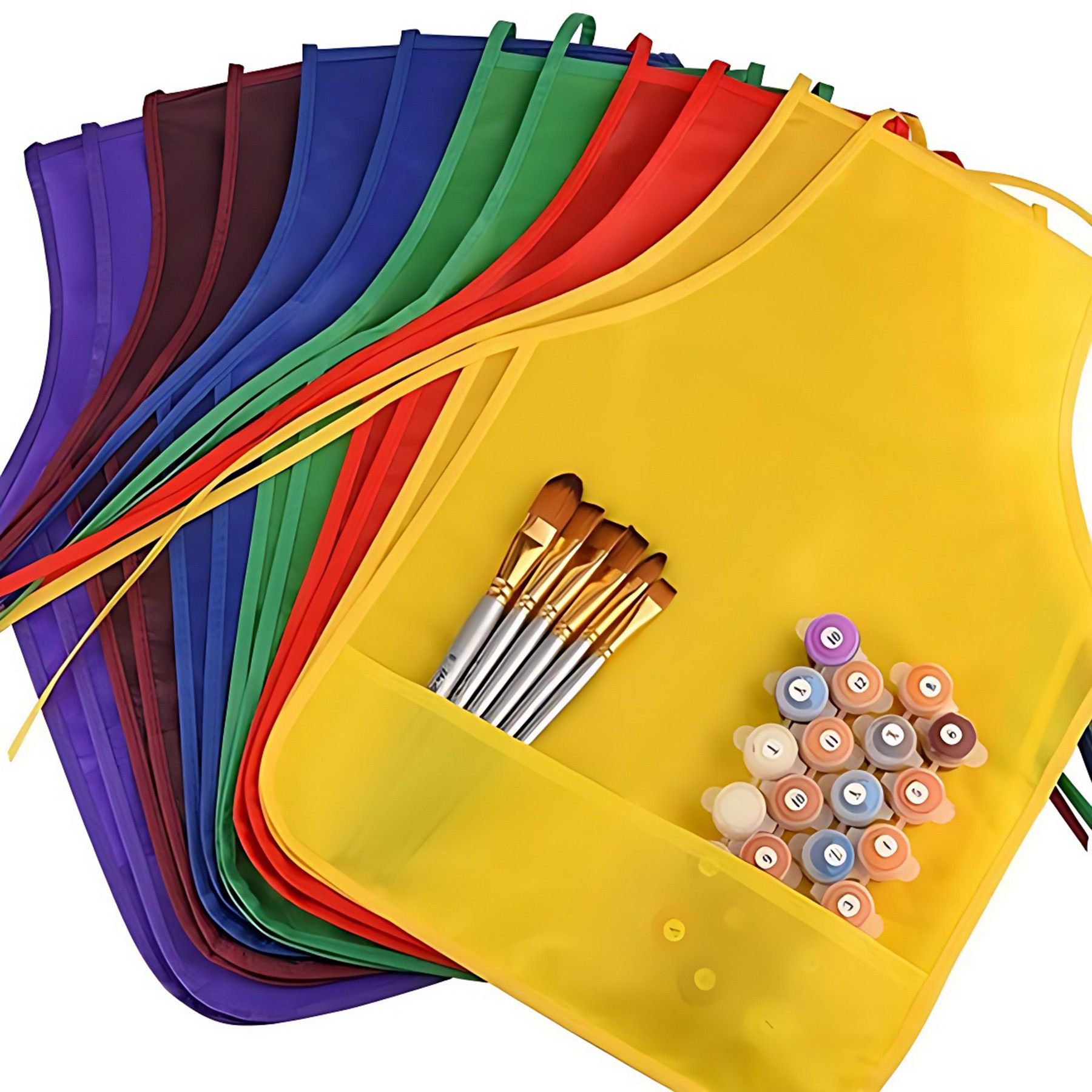 Kids-Art-Smock-Children-Painting-Roomy-Pockets-Non-Woven-Disposable-Apron (1)