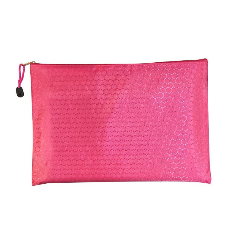 Stationery School Supplies A4 Zippered Document Pouch Polyester File Bag