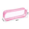Waterproof Transparent PVC Zipper Pouch Stationery Pen Case Plastic Clear Pencil Bags