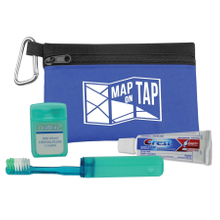 Primary Two-Tone Polyester Zip Tote Bag Nylon Tool Pouch with Carabiner