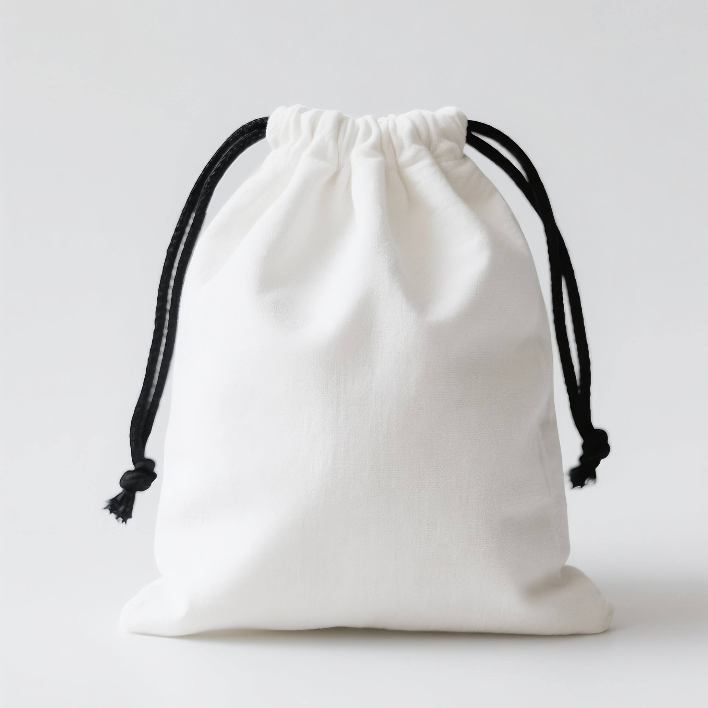 Custom Premium Gift Packaging Soft Brushed Cotton Drawstring Handbag Shoe Dust Bag