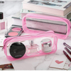 Waterproof Transparent PVC Zipper Pouch Stationery Pen Case Plastic Clear Pencil Bags