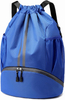 Water-Resistant Drawstring Backpack Gym Bag with Shoes Compartment