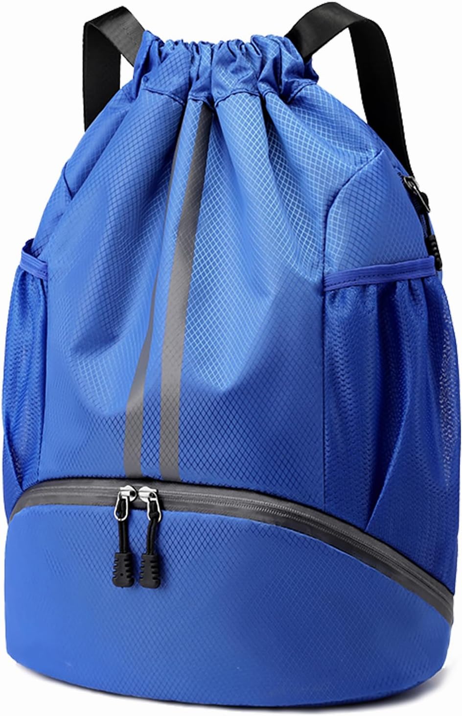 Water-Resistant Drawstring Backpack Gym Bag with Shoes Compartment