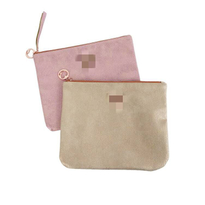 Custom Color PU Leather Makeup Pouch Cosmetic Make Up Zipper Wash Beauty Brush Bag