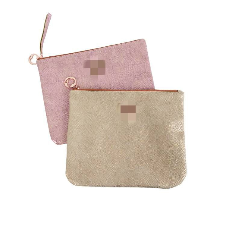 Custom Color PU Leather Makeup Pouch Cosmetic Make Up Zipper Wash Beauty Brush Bag