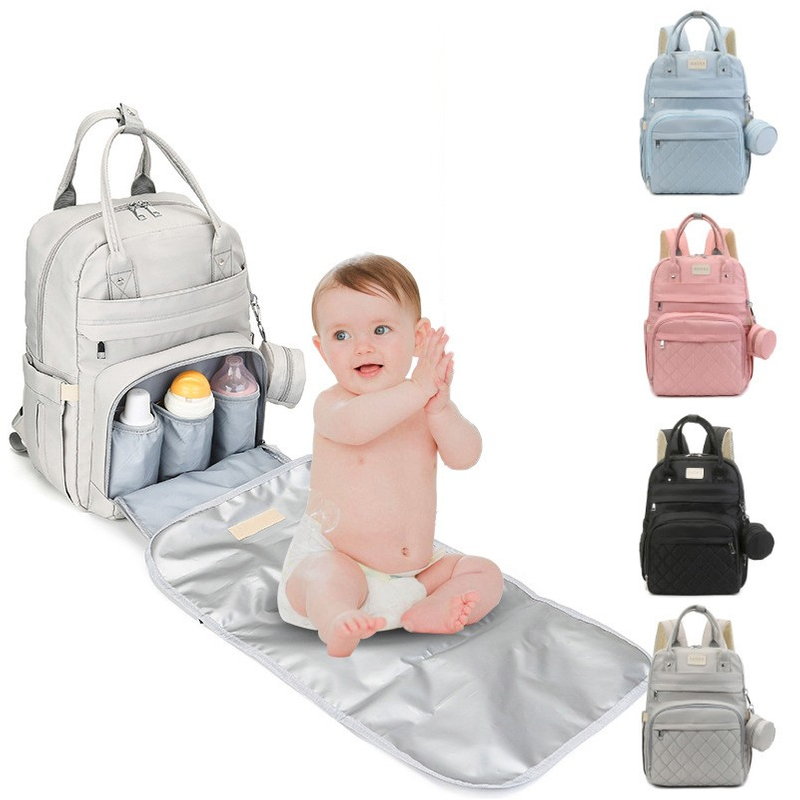 2025 Custom Baby Diaper Bag for Mother Stylish Large Capacity Nappy Bag