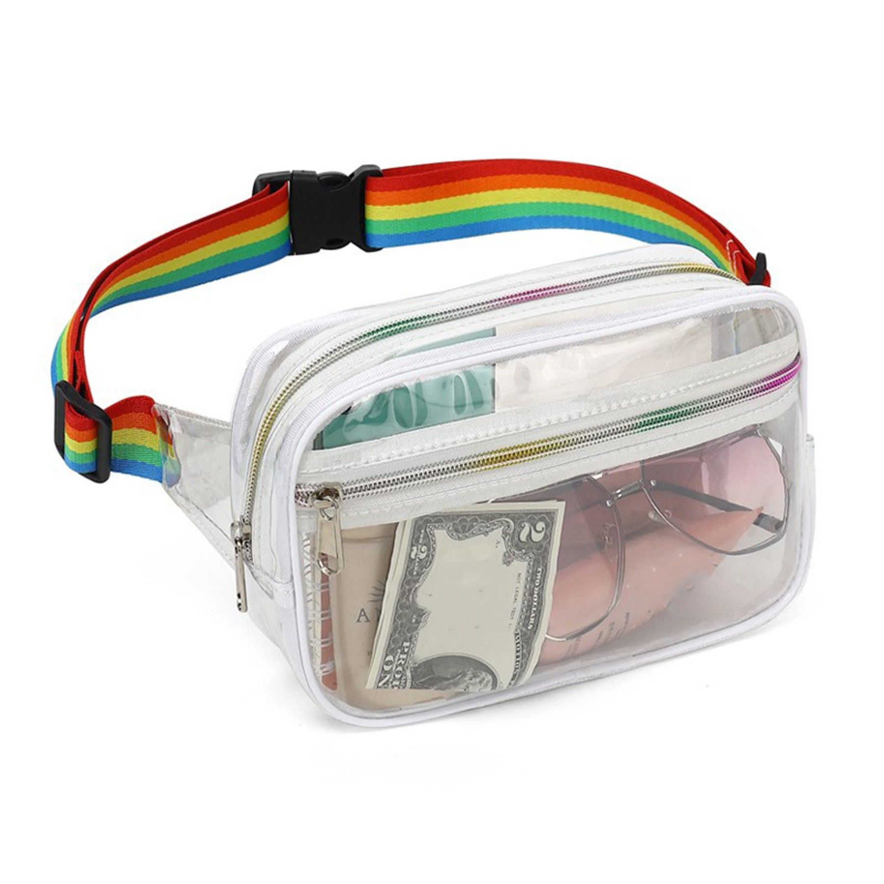 Mirror Leather PVC Waist Pack Crossbody Chest Bum Belt Bag