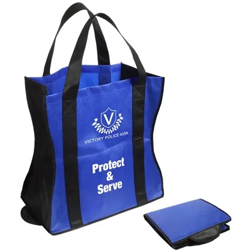 Wave Rider Folding Non Woven Bag Fastens with a Snap