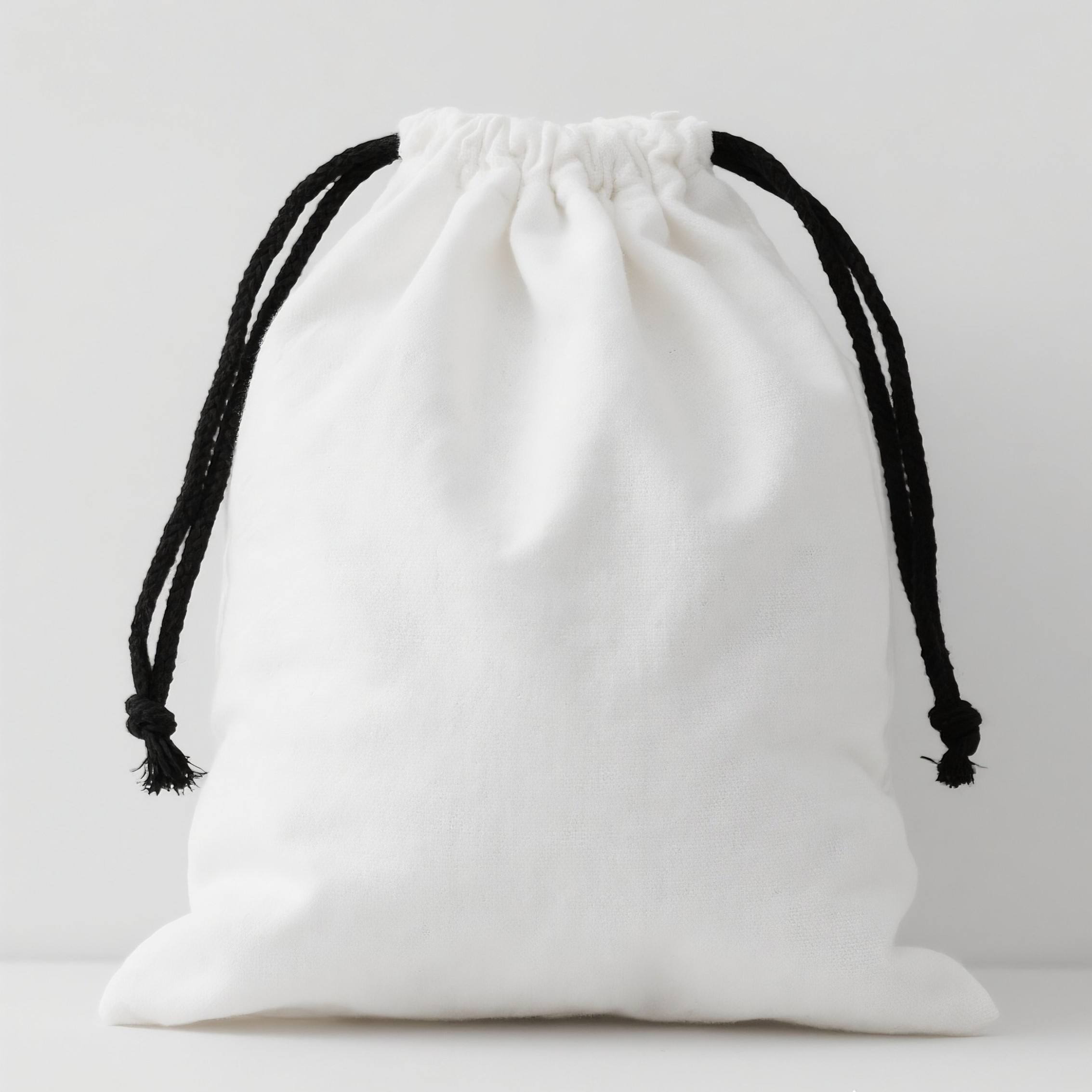 Custom Premium Gift Packaging Soft Brushed Cotton Drawstring Handbag Shoe Dust Bag