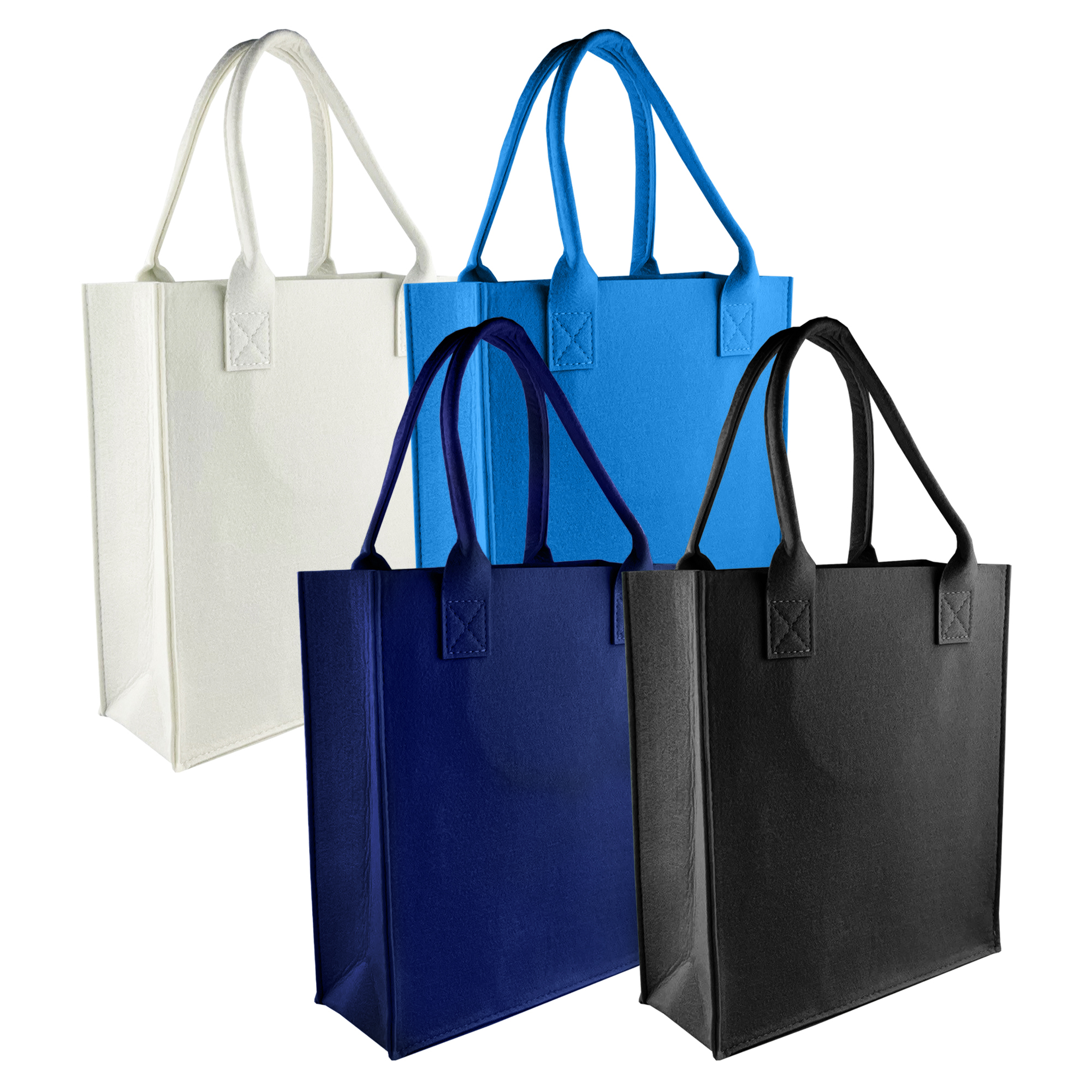 Customized Felt Handbag Fashion RPET Felt Tools Toys Beach Gifts Shopper Tote Bag