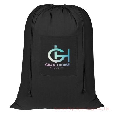 Cheap Durable Heavy Duty Cotton Canvas Drawstring Biodegradable Laundry Bag