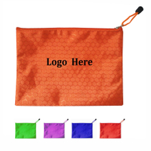 Stationery School Supplies A4 Zippered Document Pouch Polyester File Bag
