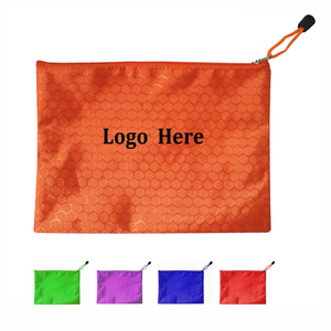 Stationery School Supplies A4 Zippered Document Pouch Polyester File Bag