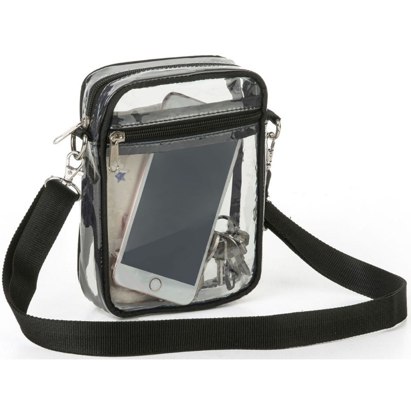2025 NFL Stadium Approved PVC Crossbody Messenger Bag Clear Purse Transparent Shoulder Sling Bag