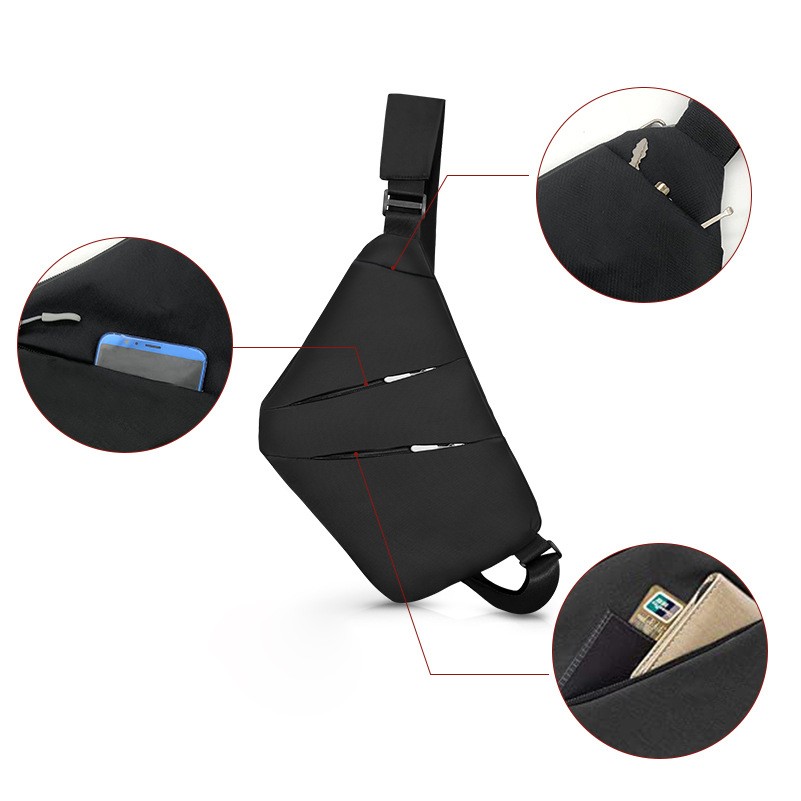 Wholesale Low MOQ Crossbody Shoulder Messenger Nylon Chest Cross Body Bags
