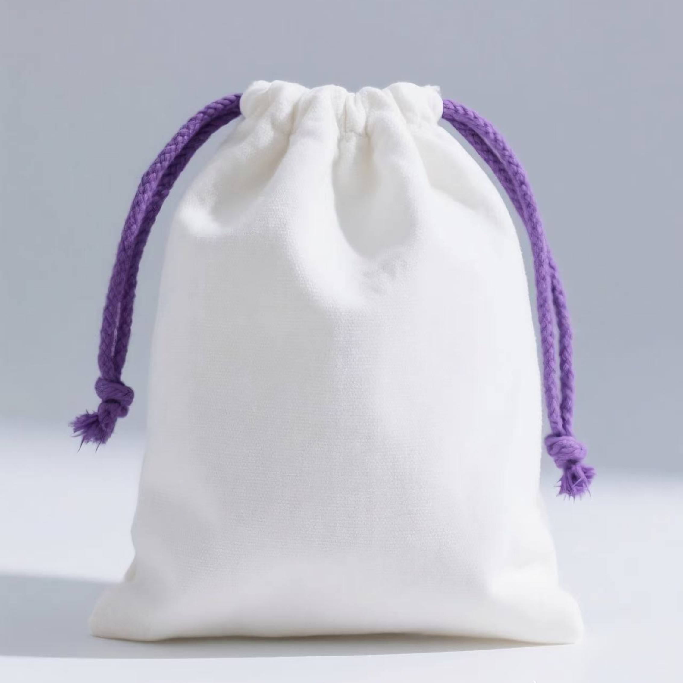 Custom Premium Gift Packaging Soft Brushed Cotton Drawstring Handbag Shoe Dust Bag