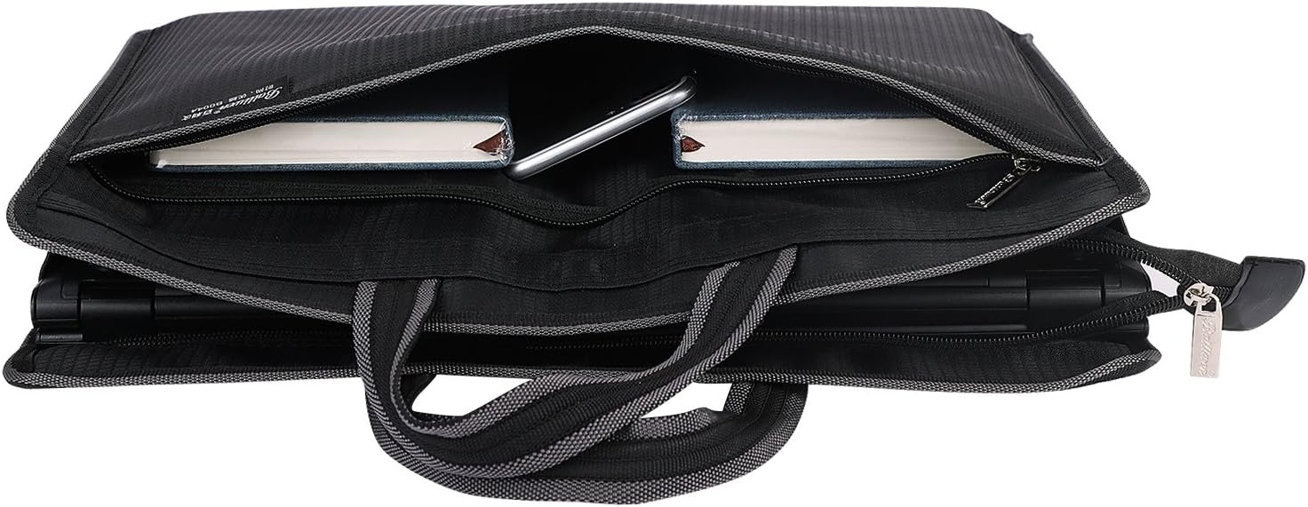 Organizer Oxford Notary Bag Waterproof Briefcase with Handle Portable Zippered Document Bag