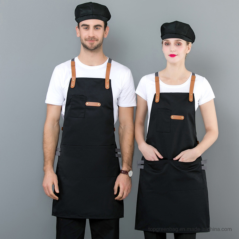 2024-Custom-Logo-Waterproof-Kitchen-Apron-Fpr-Cooking-Mens-and-Womens-Professional-Chef-or-Server-Bib-Apron-with-Adjustable-Straps