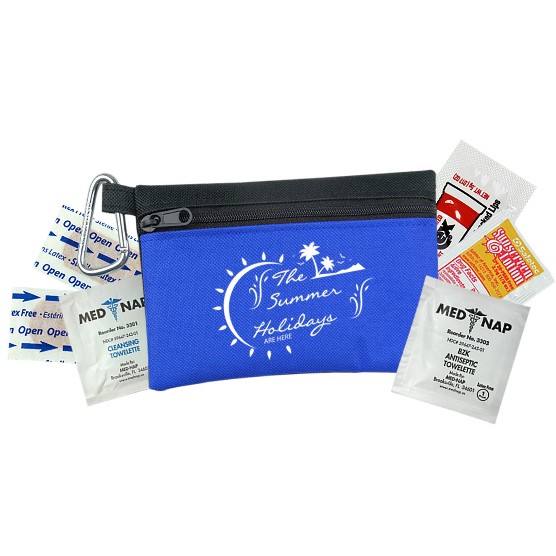 Primary-Two-Tone-Polyester-Zip-Tote-Bag-Nylon-Tool-Pouch-with-Carabiner (4)