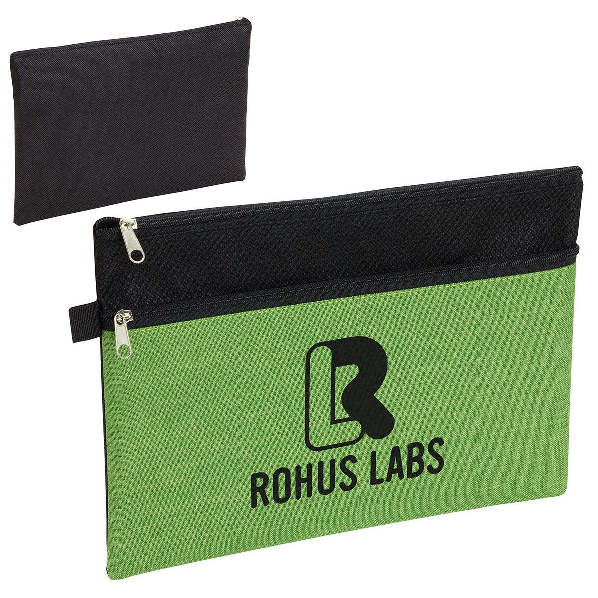 Custom File Book Double Zipper Pocket Car Document Bag