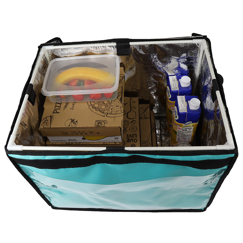 Custom Waterproof Aluminium Heated Cooler Bag Large Food Thermal Pizza Delivery Bags Insulated Box Motorcycle