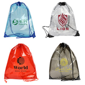 Premium Waterproof Stadium Approved TPU Cinch Gym Backpack Big Pvc Drawstring Bag