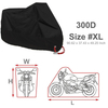 Motowolf Protection Cover with Lock Hole for Motorcycle Waterproof Dustproof Cover Motorbike 190T Cover