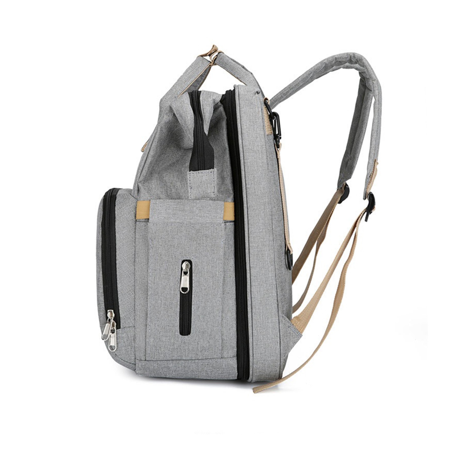2025 Custom Baby Diaper Bag for Mother Stylish Large Capacity Nappy Bag
