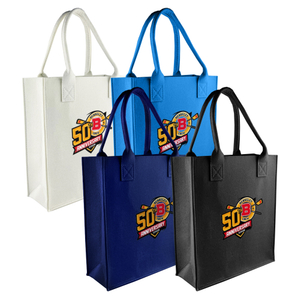 Customized Felt Handbag Fashion RPET Felt Tools Toys Beach Gifts Shopper Tote Bag