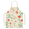 Printed Sleeveless Cotton Linen Aprons Big Pocket Kitchen Aprons Baking Cooking Aprons