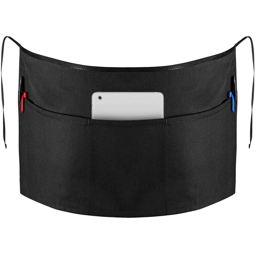 Stylist-Waiter-Chef-Waist-Cotton-Apron-with-Pockets-Short-Half-Contractor-Waist-Apron (4)
