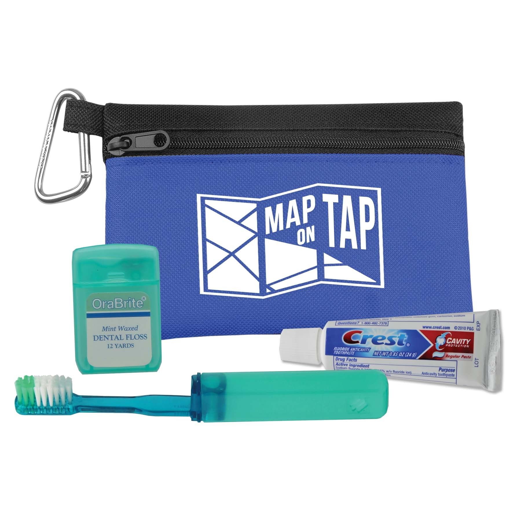 Primary-Two-Tone-Polyester-Zip-Tote-Bag-Nylon-Tool-Pouch-with-Carabiner