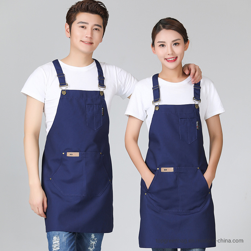Custom-Polyester-Cotton-Canvas-Apron-with-Adjustable-Buckle-and-Big-Pockets