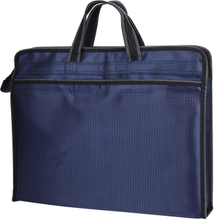 Organizer Oxford Notary Bag Waterproof Briefcase with Handle Portable Zippered Document Bag