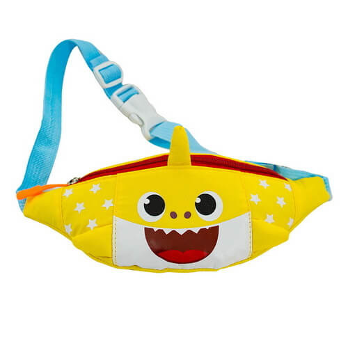 New Cartoon Shape Shark Canvas Oxford Mini Fanny Pack Waist Bag for Kids Girls