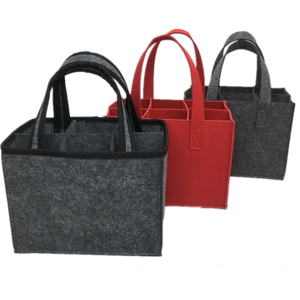 Reusable Eco Felt Wine Bottle Gift Packaging Carrier Tote Bag