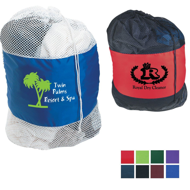 Large Size Polyester Durable Drawstring Mesh Laundry Bag