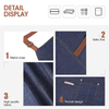 Adjustable Stylish Denim Bib Jean Aprons with 3 Pockets for Women Men
