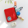 Custom Fresh Embroidered Kids Student Daily Use Mini Cute Canvas Cotton Fabric Coin Bag for Kids