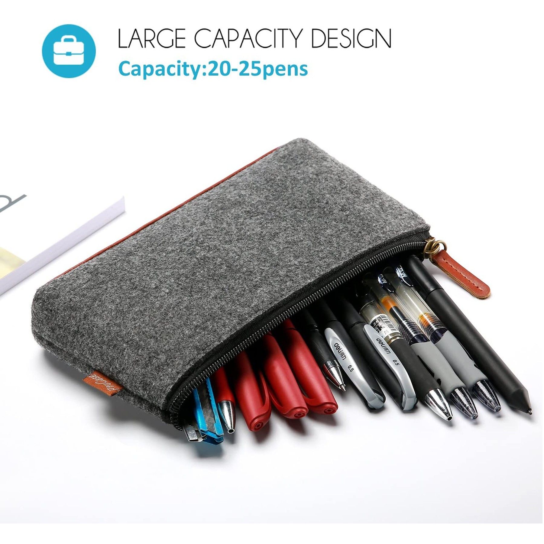 Factory Directly Supply Office Easy Carrying Mini Felt Pen Pencil Case Stationery Pouch with Zipper