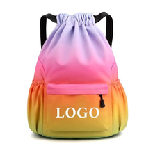 Compartment Fitness Drawstring Backpack Shoes Bag for Woman Sports Gym